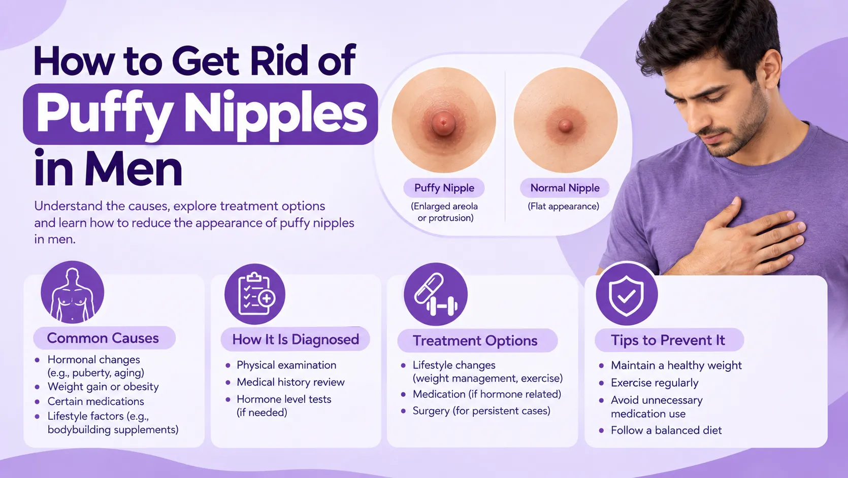 How to Get Rid of Puffy Nipples in Men
